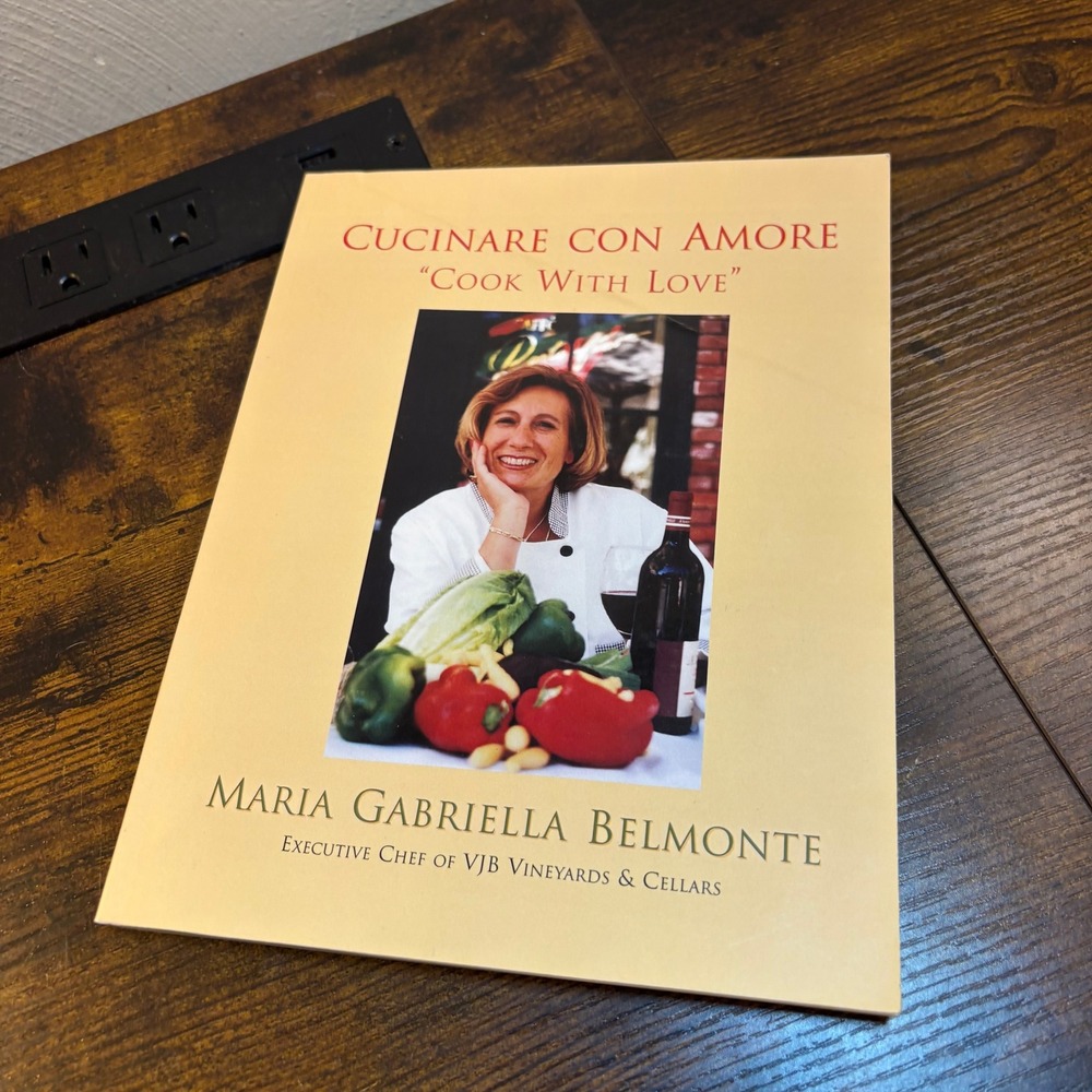 Italian American Recipes Cookbook VJB Vineyards Maria Gabriella Belmonte Signed